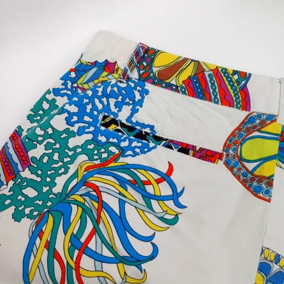 *SOLD* BANANA REPUBLIC Trina Turk Collection Tropical Coral Reef Print Shorts - Picture 11 of 16